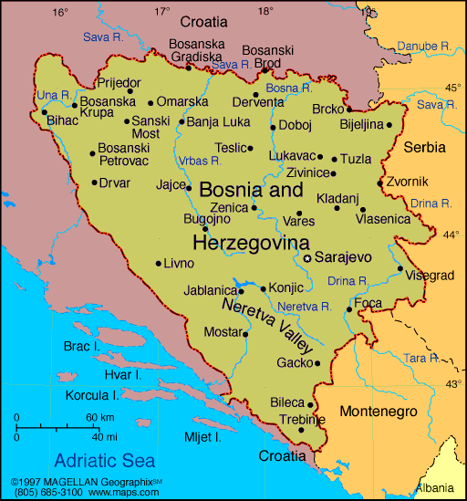 bosnian war map