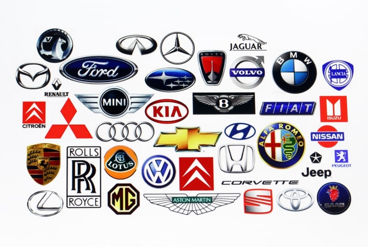 Famous Car Brand Logos | Car brands logos, Car logos, Car logo design