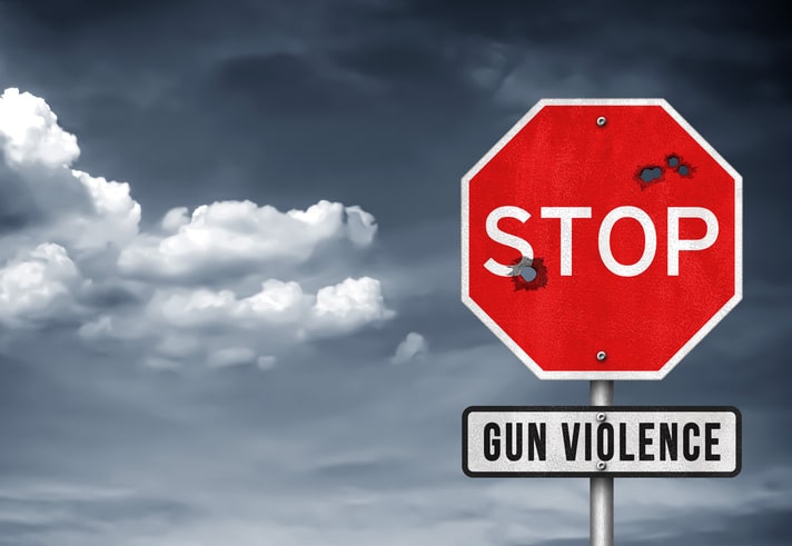 Stop gun violence sign