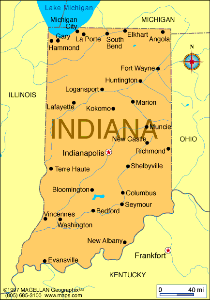 Indiana On Map Of America Indiana | State Facts & History